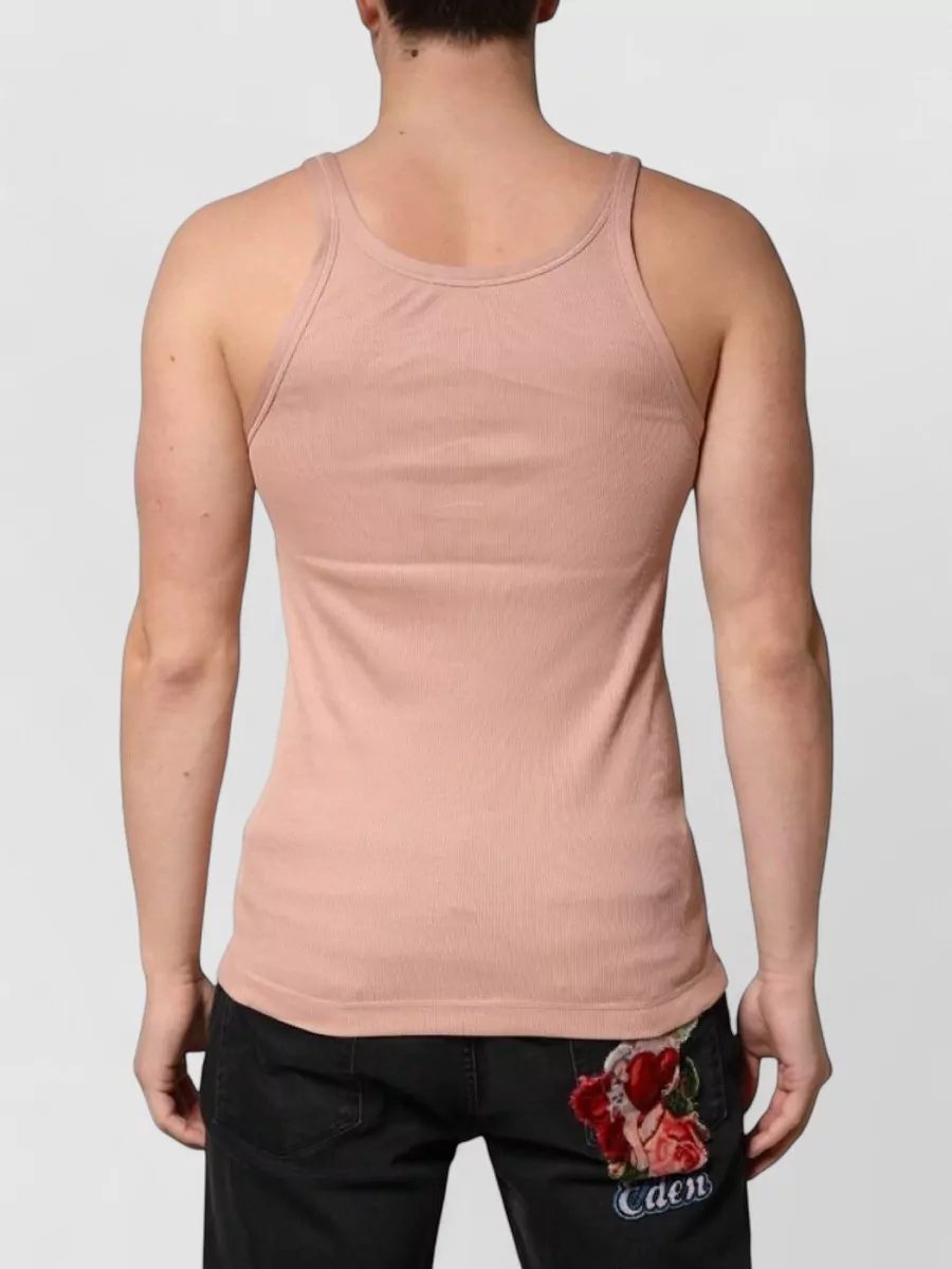 Dolce&Gabbana Cotton Sleeveless Round Neck Tank Top