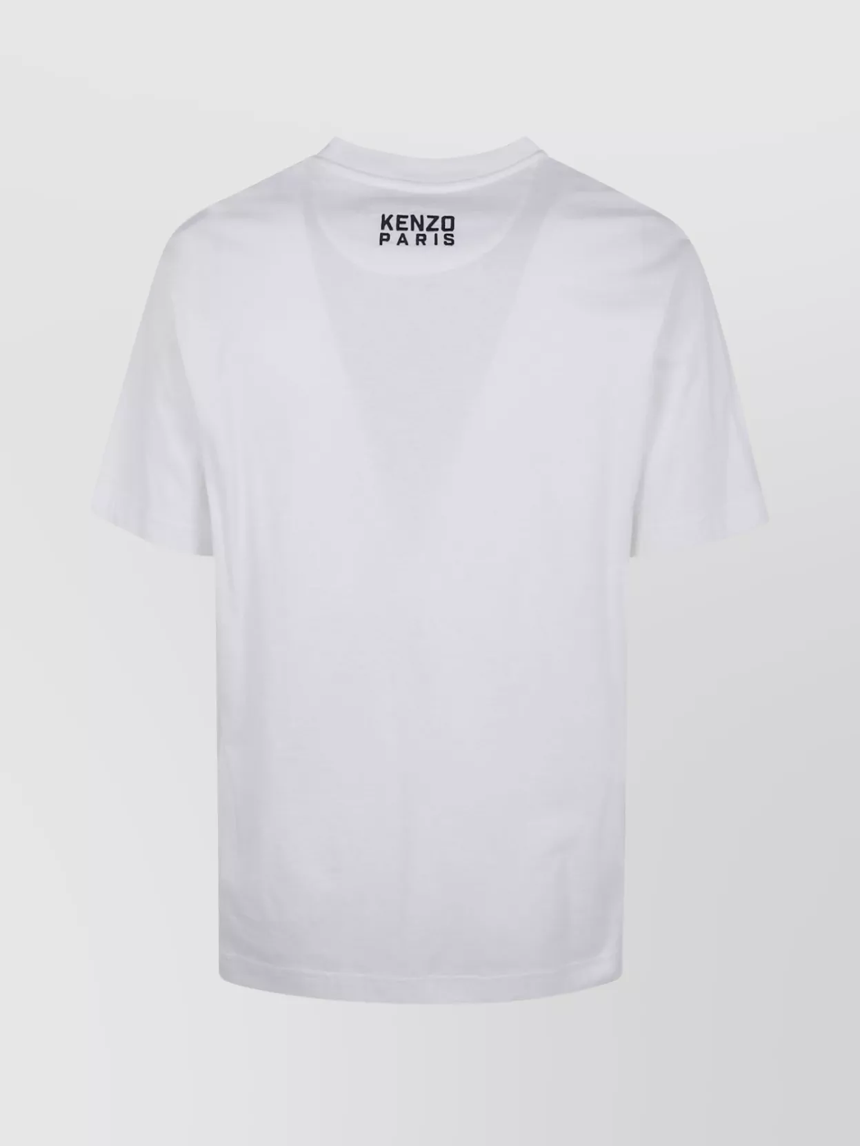 Kenzo Gots Happy Tiger Embroidered Tshirt With Short Sleeves In White