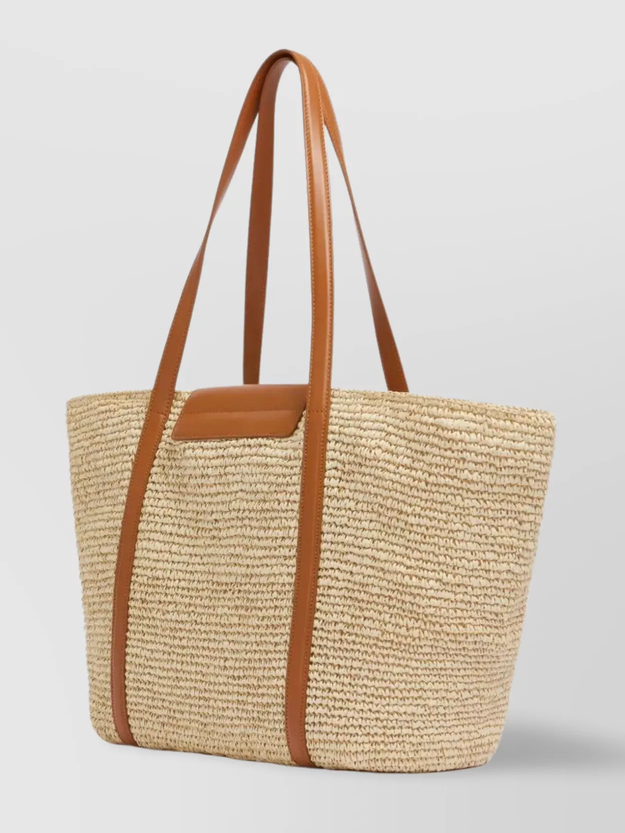 Marni Woven Texture Tote Bag With Leather Trim