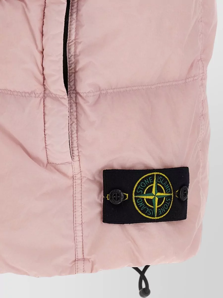 Stone Island Padded High Neck Vest With Front Pocket