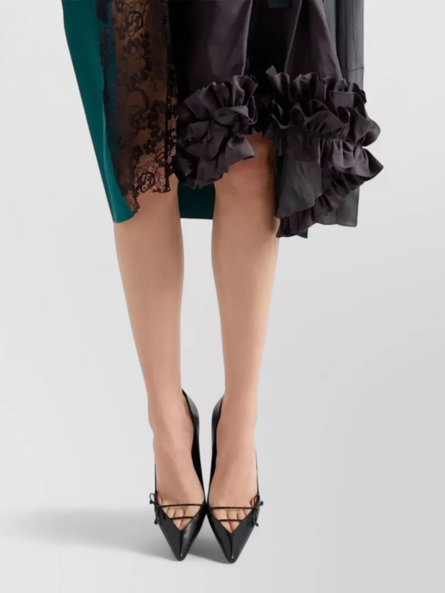 Prada Silk Asymmetric Paneled Midi Skirt