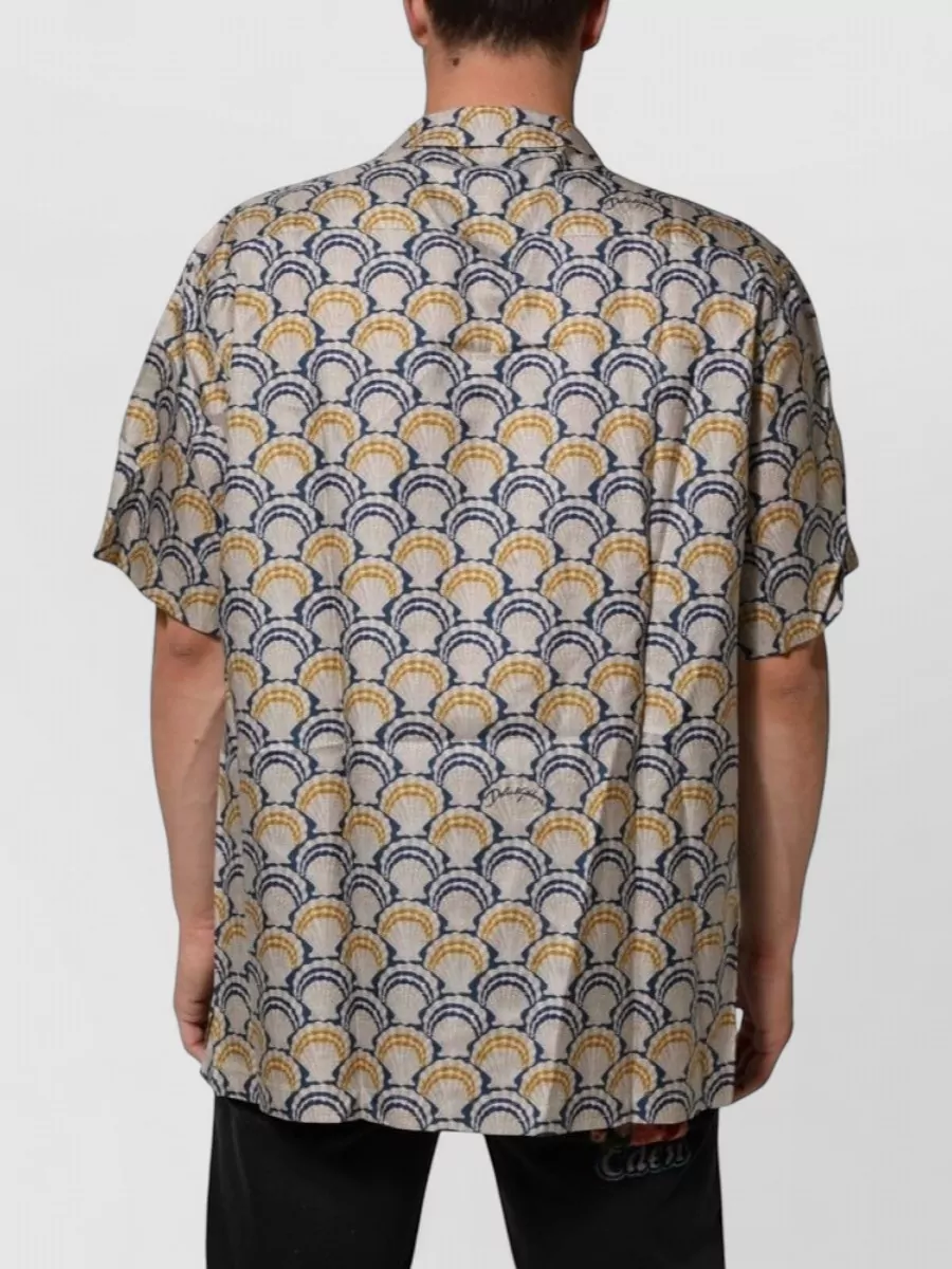 Dolce&Gabbana Silk Short-Sleeve Printed Shirt