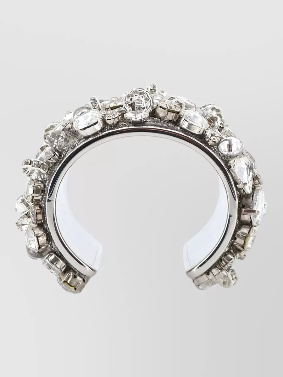 Dries Van Noten Crystal-Embellished Brass Bracelet
