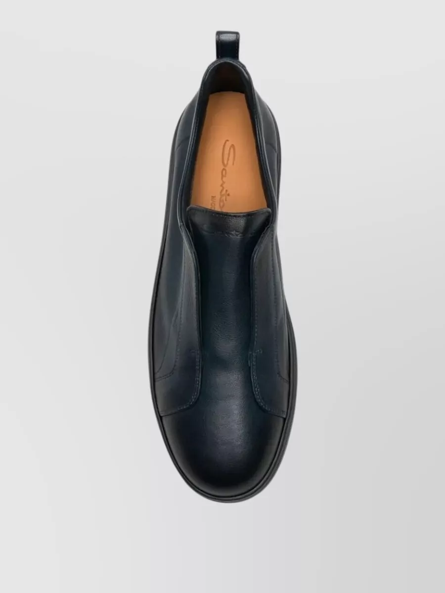 Santoni Leather Slip-On Sneakers