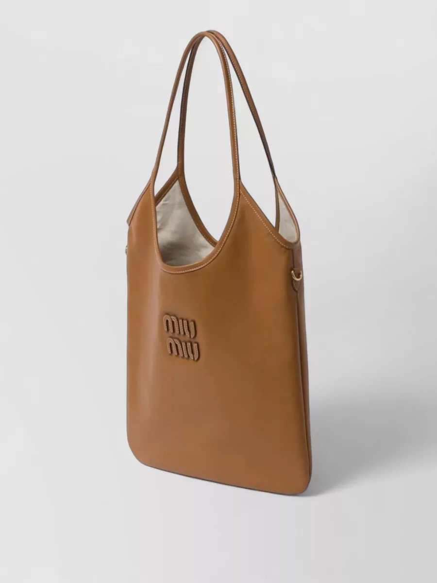Miu Miu Ivy Calf Leather Tote Bag