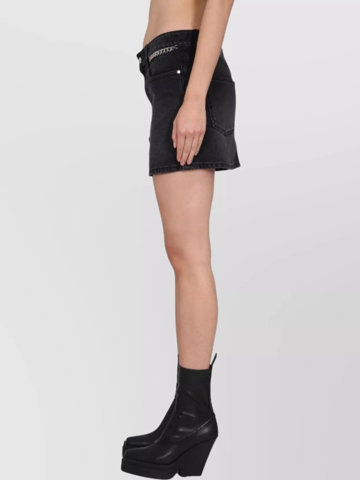 Shop Stella Mccartney Falabella Skirt With Back And Front Pockets