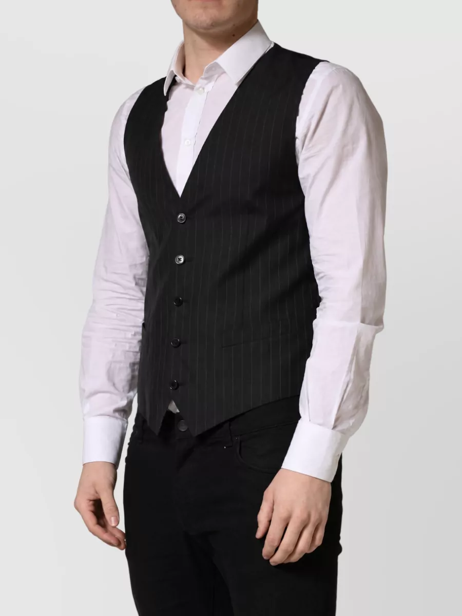Dolce&Gabbana Striped Single Breasted Waistcoat