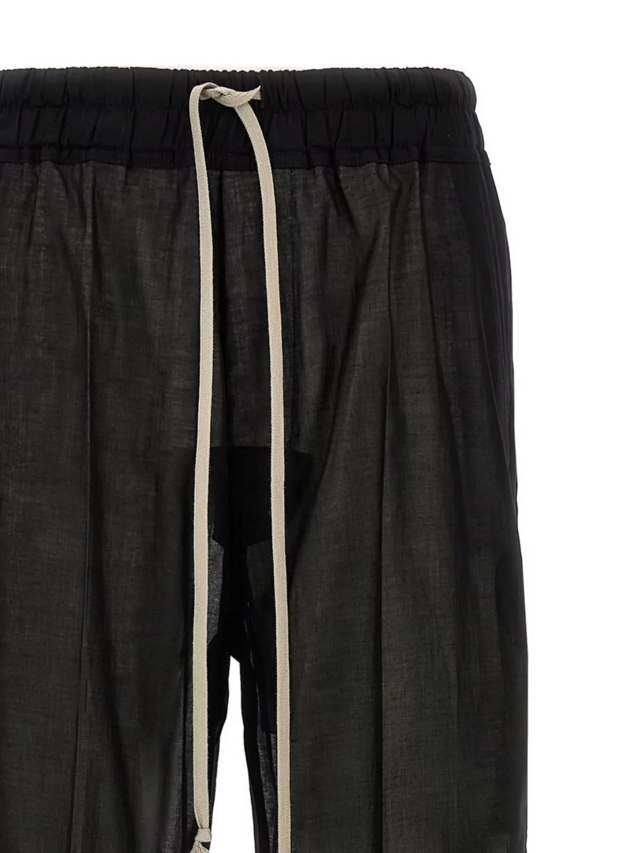 Rick Owens Sheer Fabric Drawstring Waistband Trousers