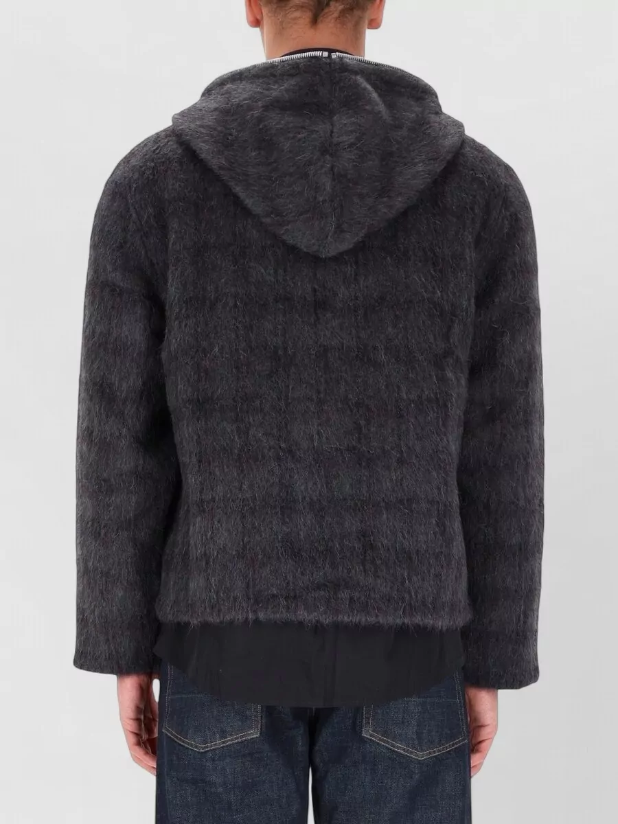 Our Legacy Hooded Textured Knit Sweater Long Sleeves