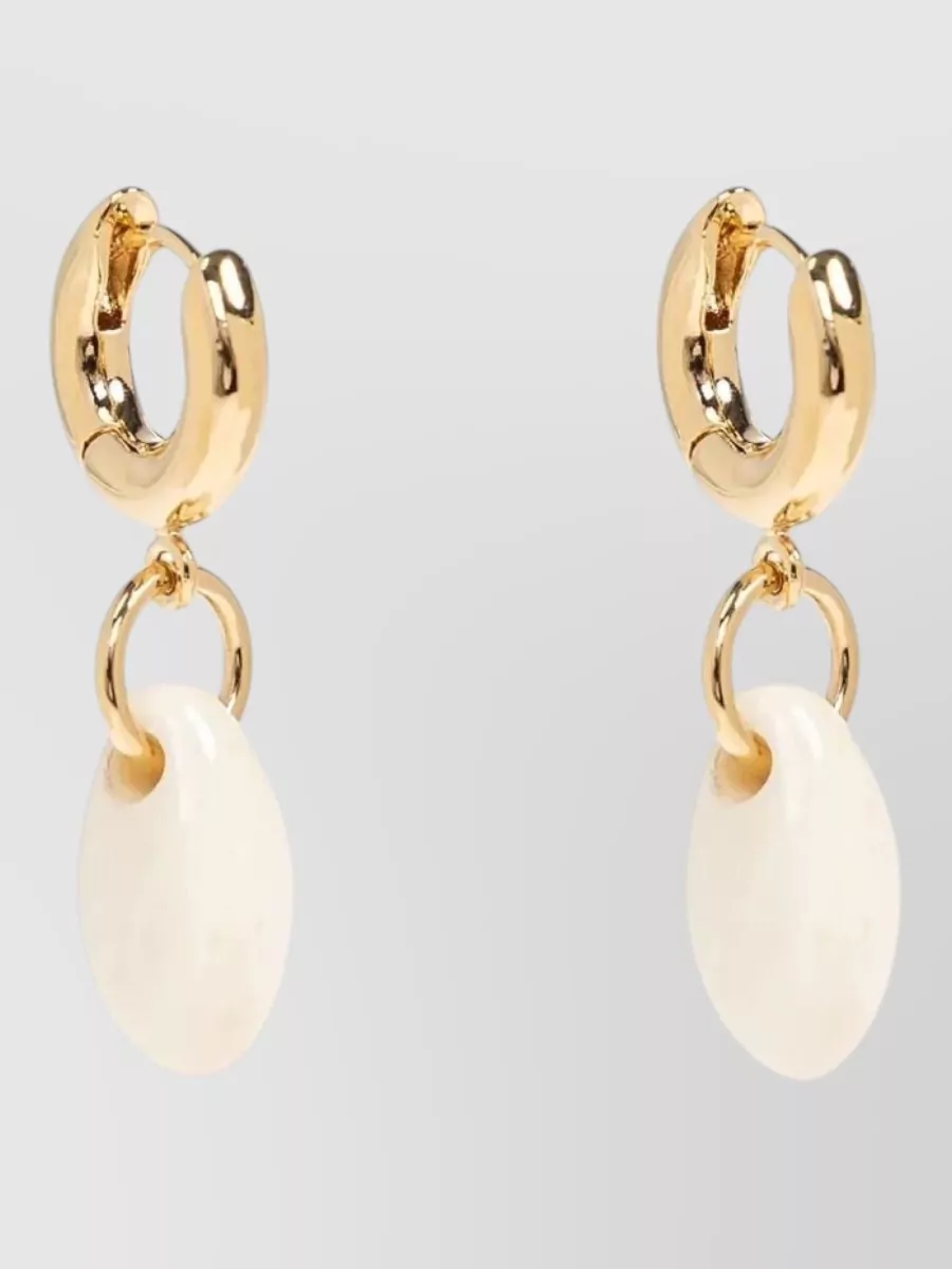 Isabel Marant Hoop Pendant Earrings Drop Design Polished