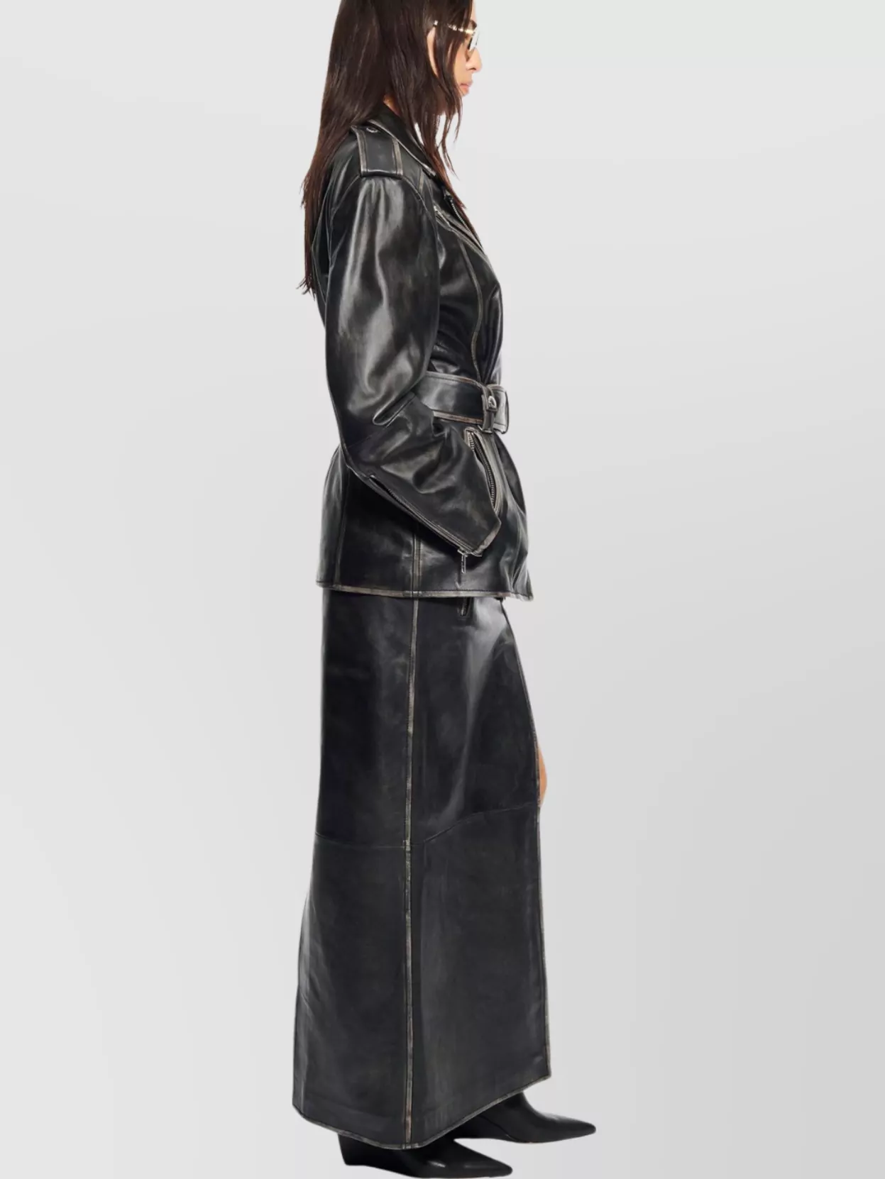 Stand Studio Biker Jacket Belted Waist