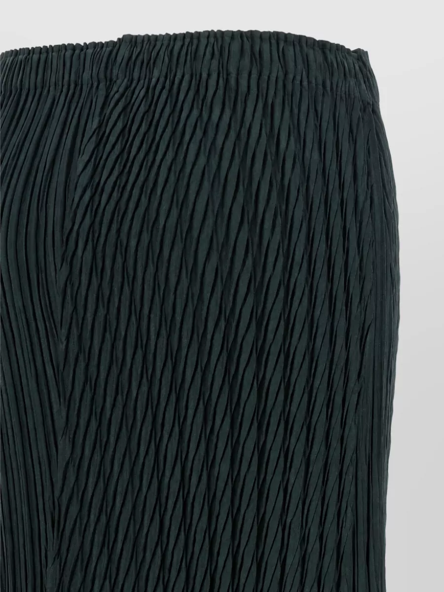Issey Miyake Asymmetric Pleated Midi Skirt