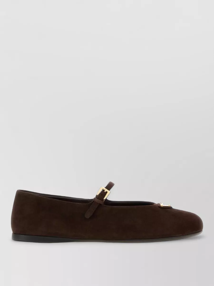 Prada Suede Ballerina Flats