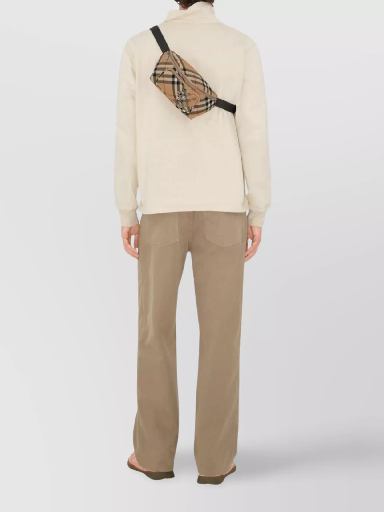 Burberry Belt Bags With Check Pattern And Front Pocket