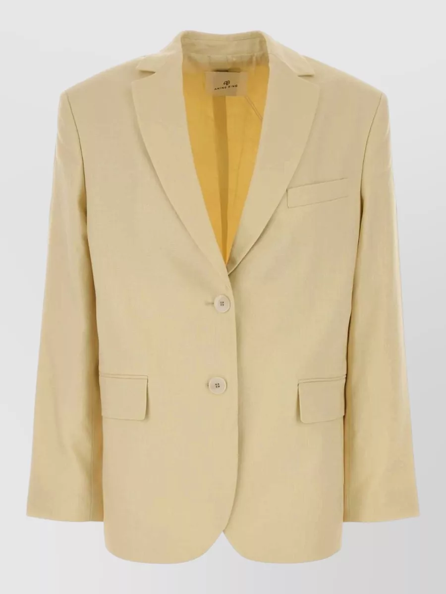 Anine Bing Single-Breasted Blazer