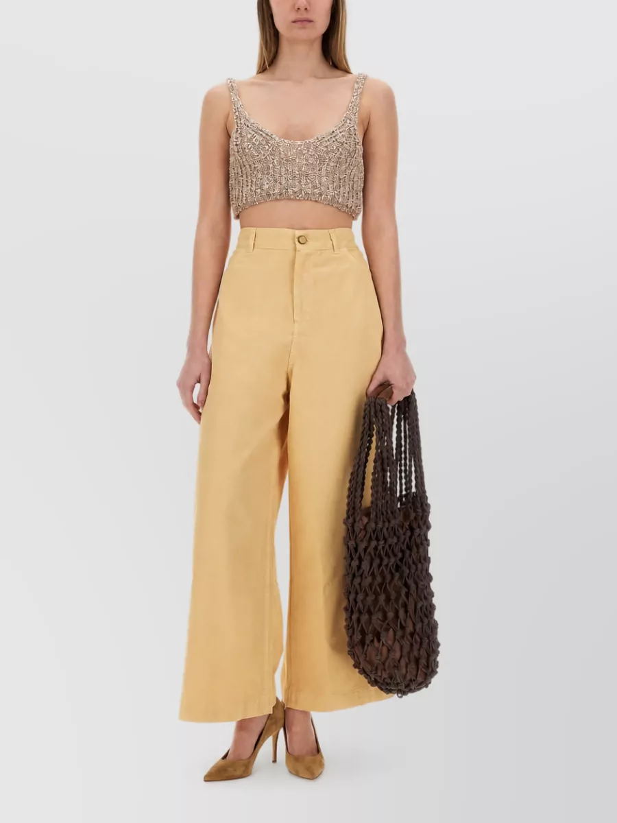 Alysi Cotton wide-leg trousers
