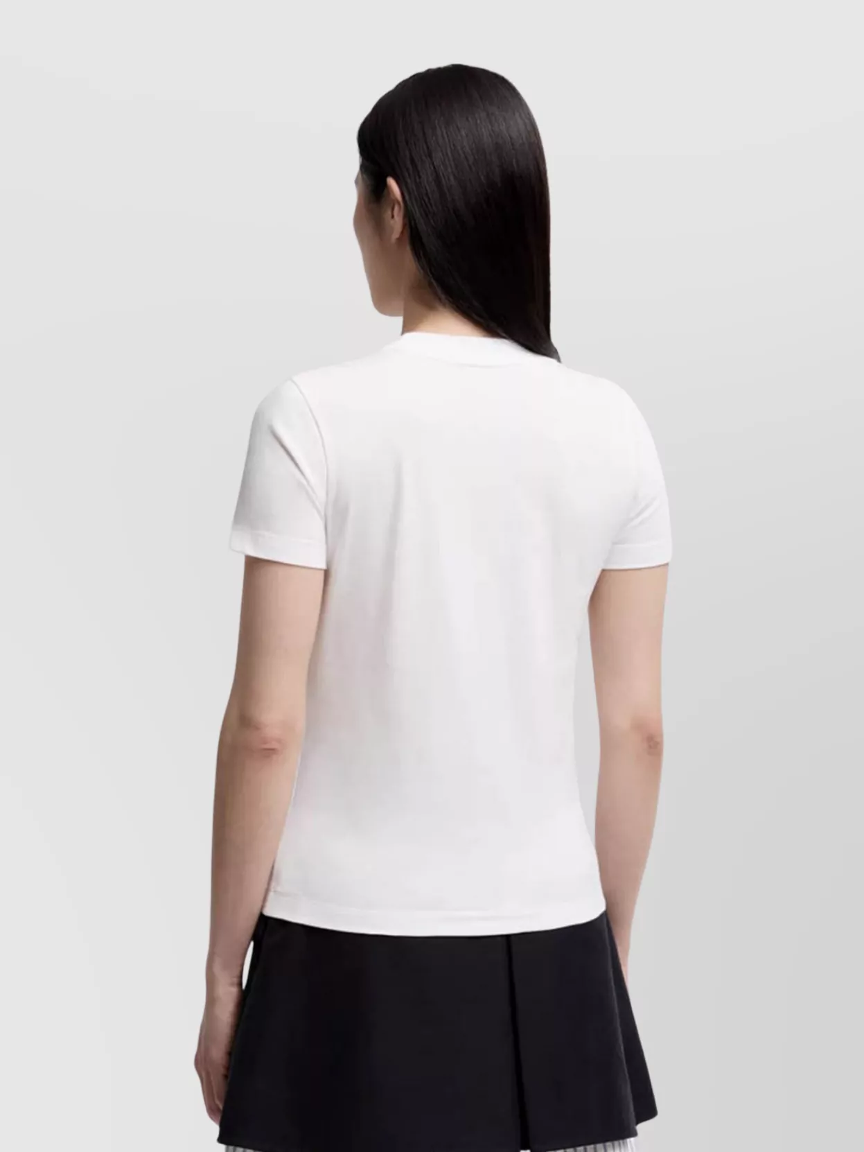 Moncler Crystal Logo Short Sleeve Fitted T-shirt