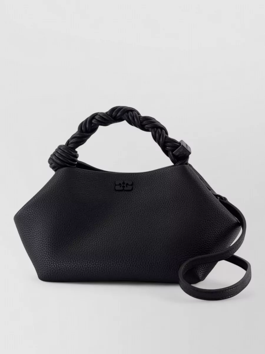 Ganni bou small grained shoulder bag