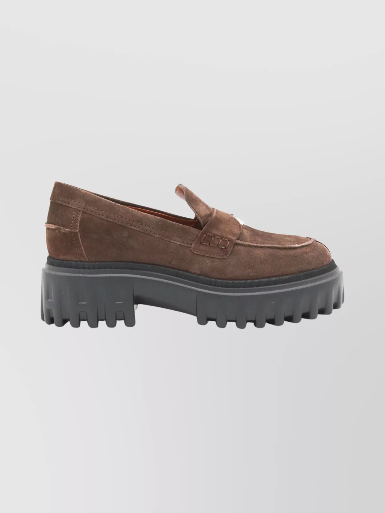Hogan Suede Loafers With Chunky Sole Design