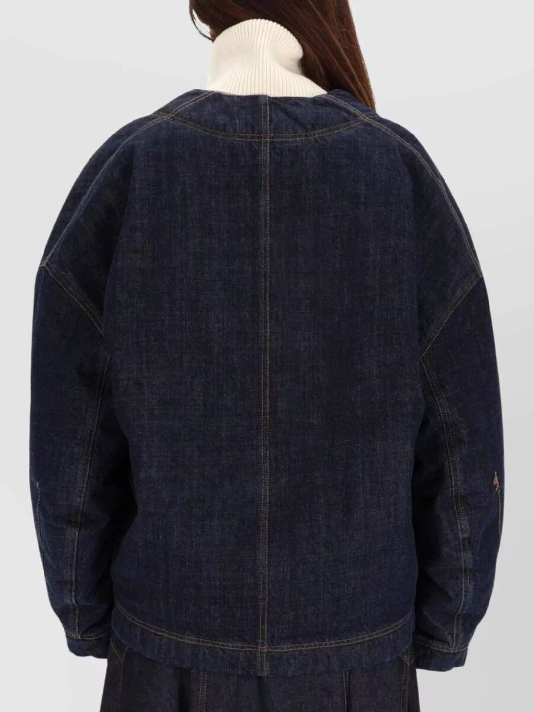 Jacquemus Denim Cardigan Featuring Contrast Stitching