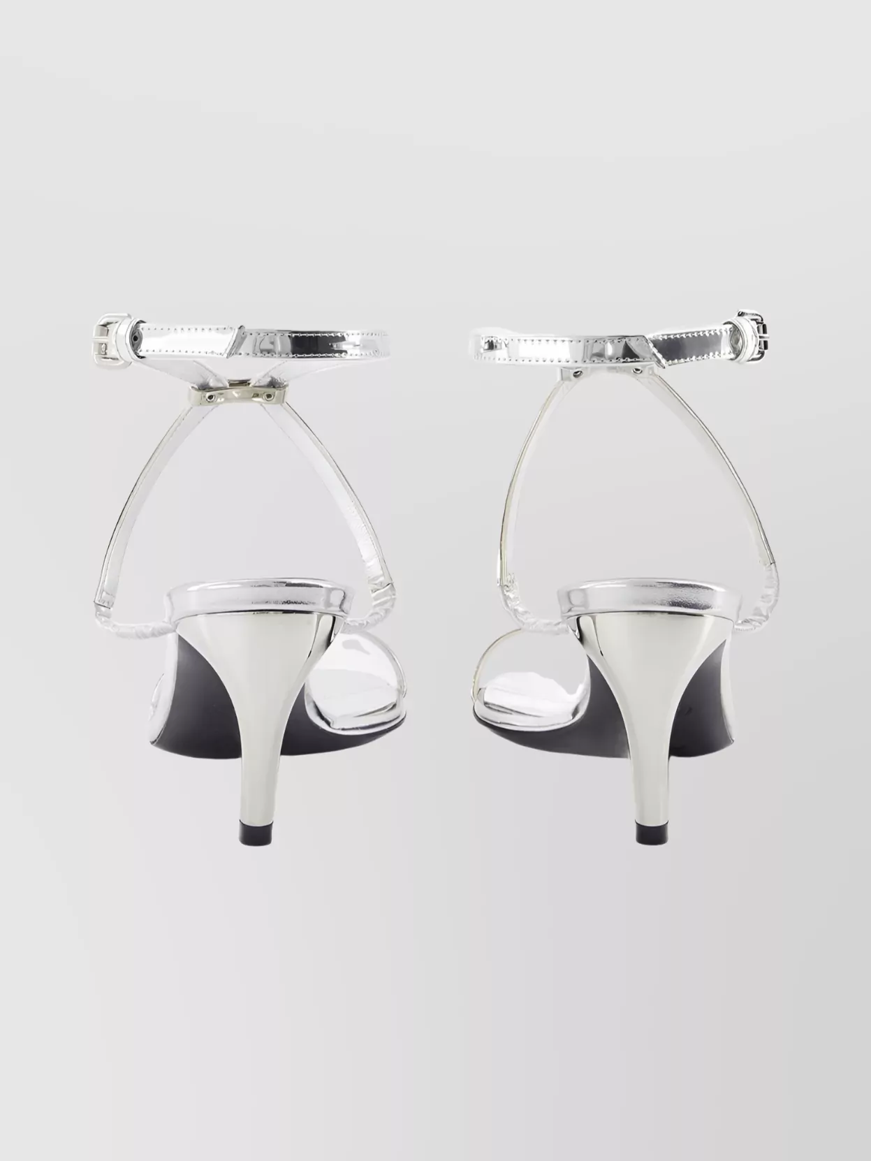 Alexander Mcqueen Heeled Sandals Smooth Lambskin Metallic Finish
