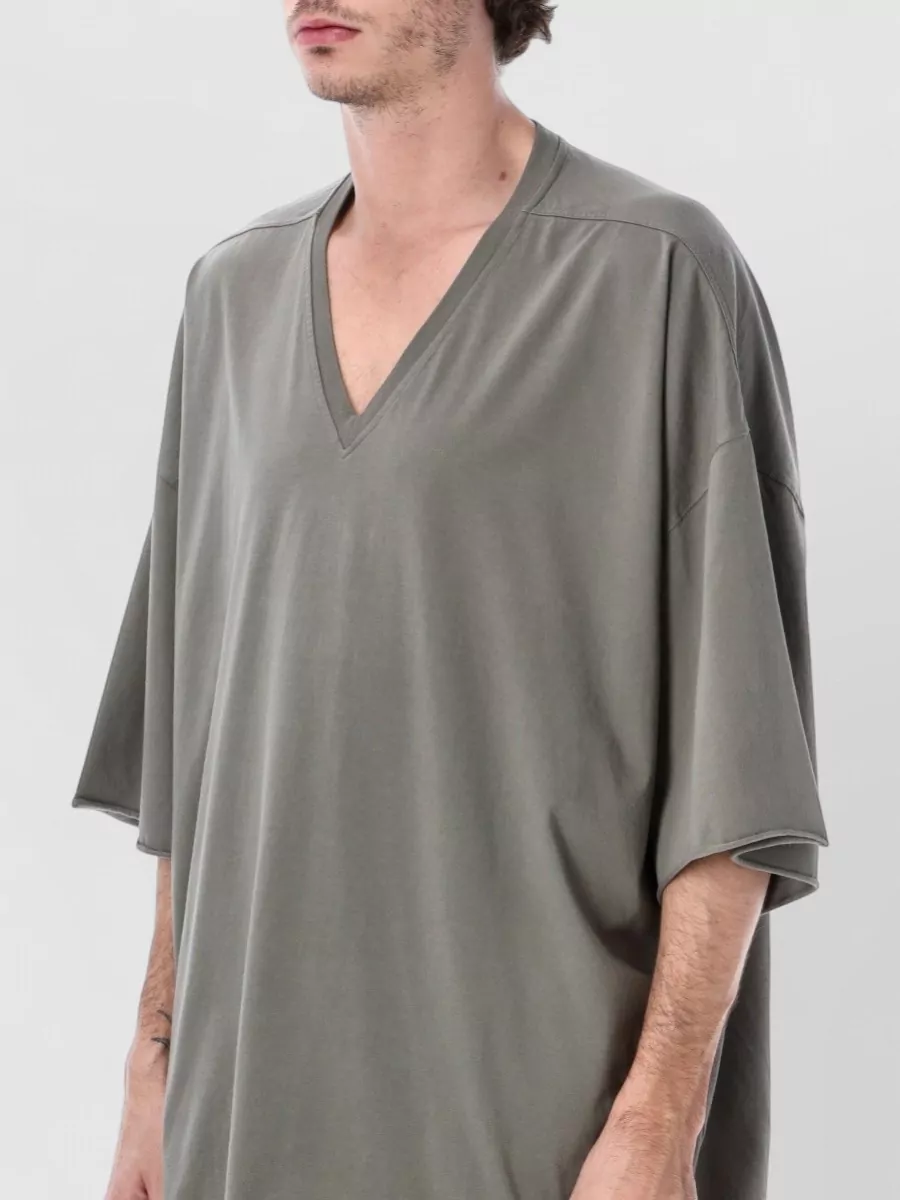 Rick Owens V Neck Jumbo Jersey T-Shirt Vest