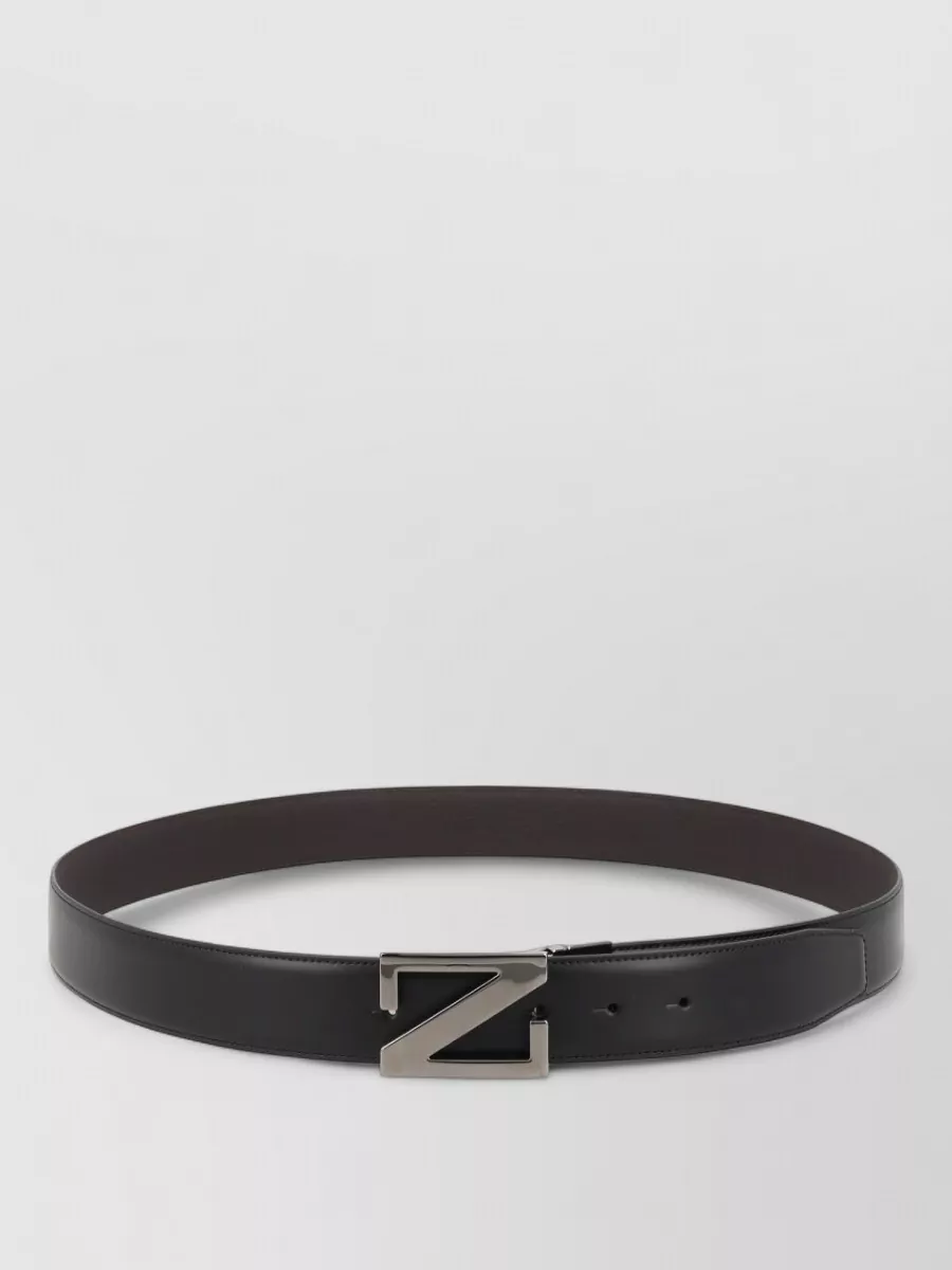 Zegna leather reversible belt