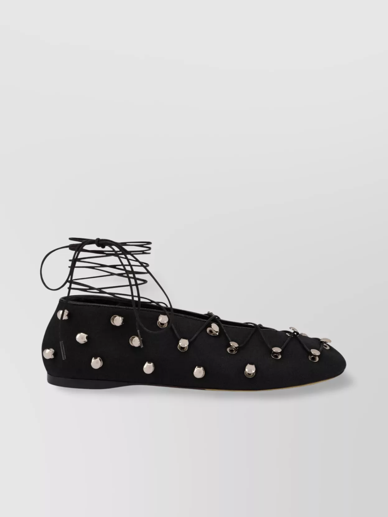 Moschino Wrap Ankle Studded Ballerinas
