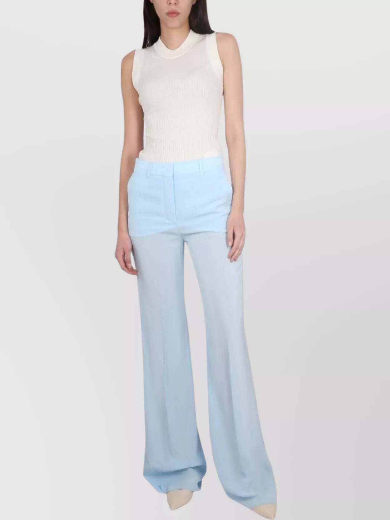 Max Mara Wide Leg Trousers Belt Loops In Multi