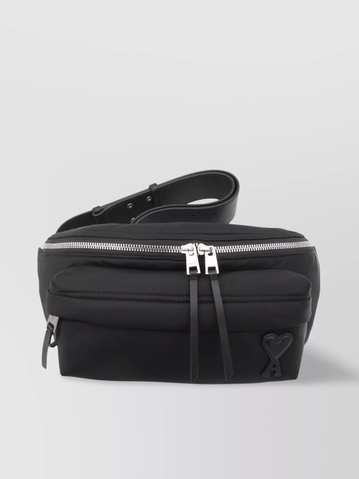 Ami Paris Shoulder Bag With Adjustable Strap And Front Pocket