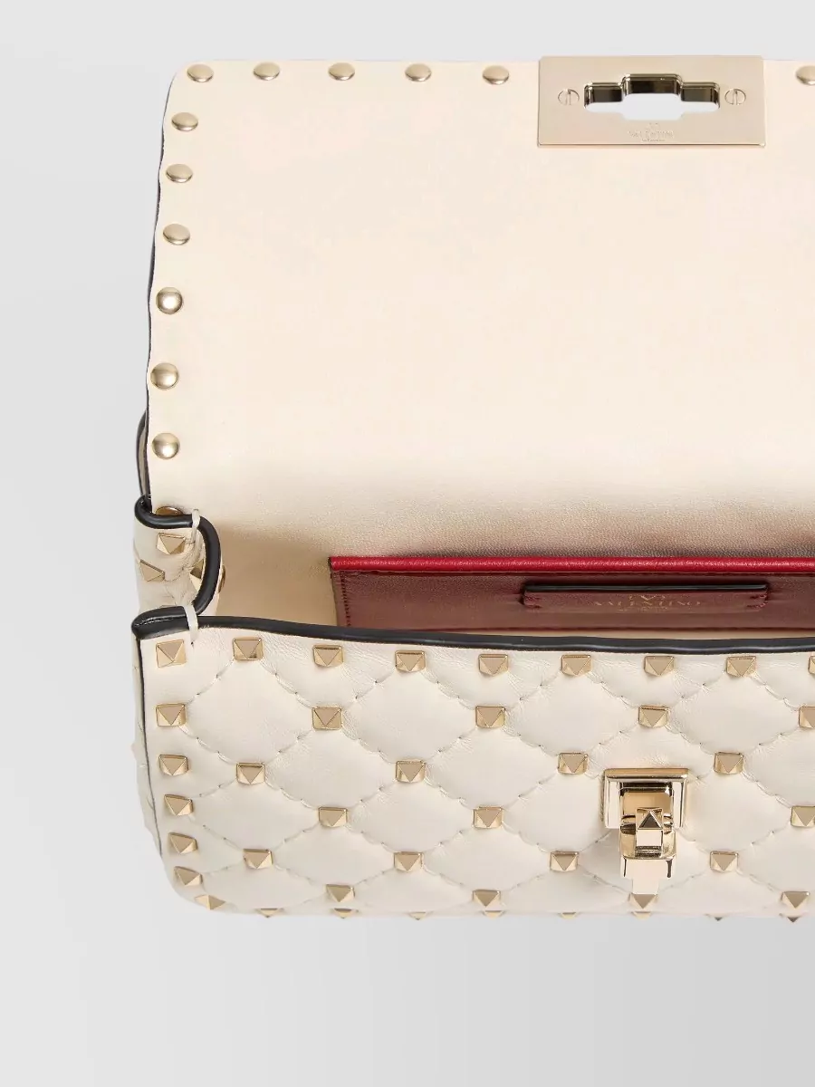 Valentino Garavani Rockstud Spike Small Leather Clutch Bag