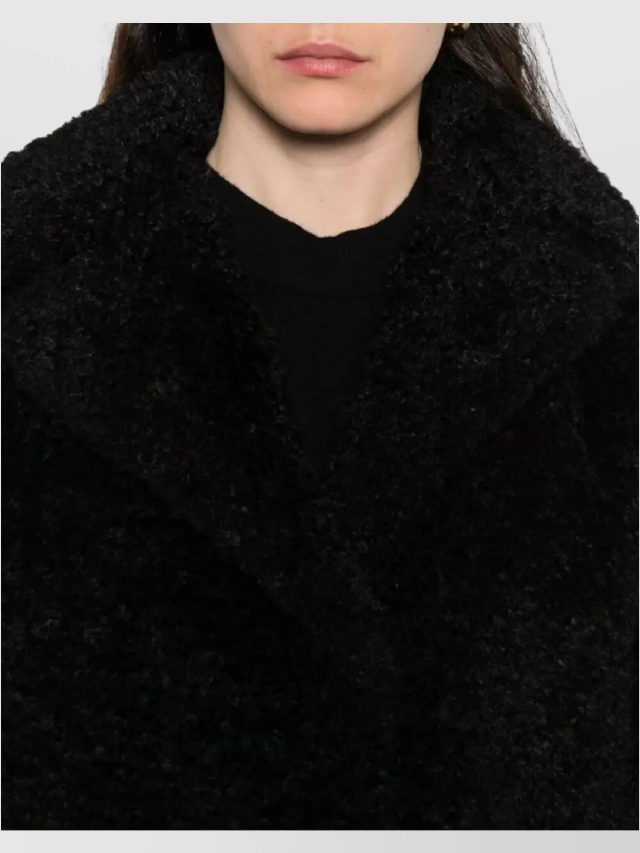 Herno Luxurious Faux Fur Long Sleeve Coat