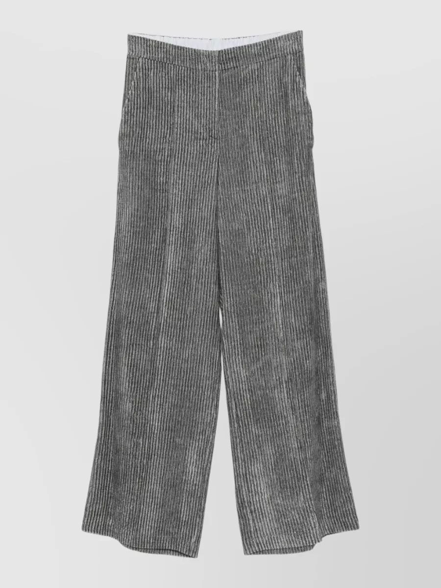 Alysi Pinstripe Wide-Leg Trousers