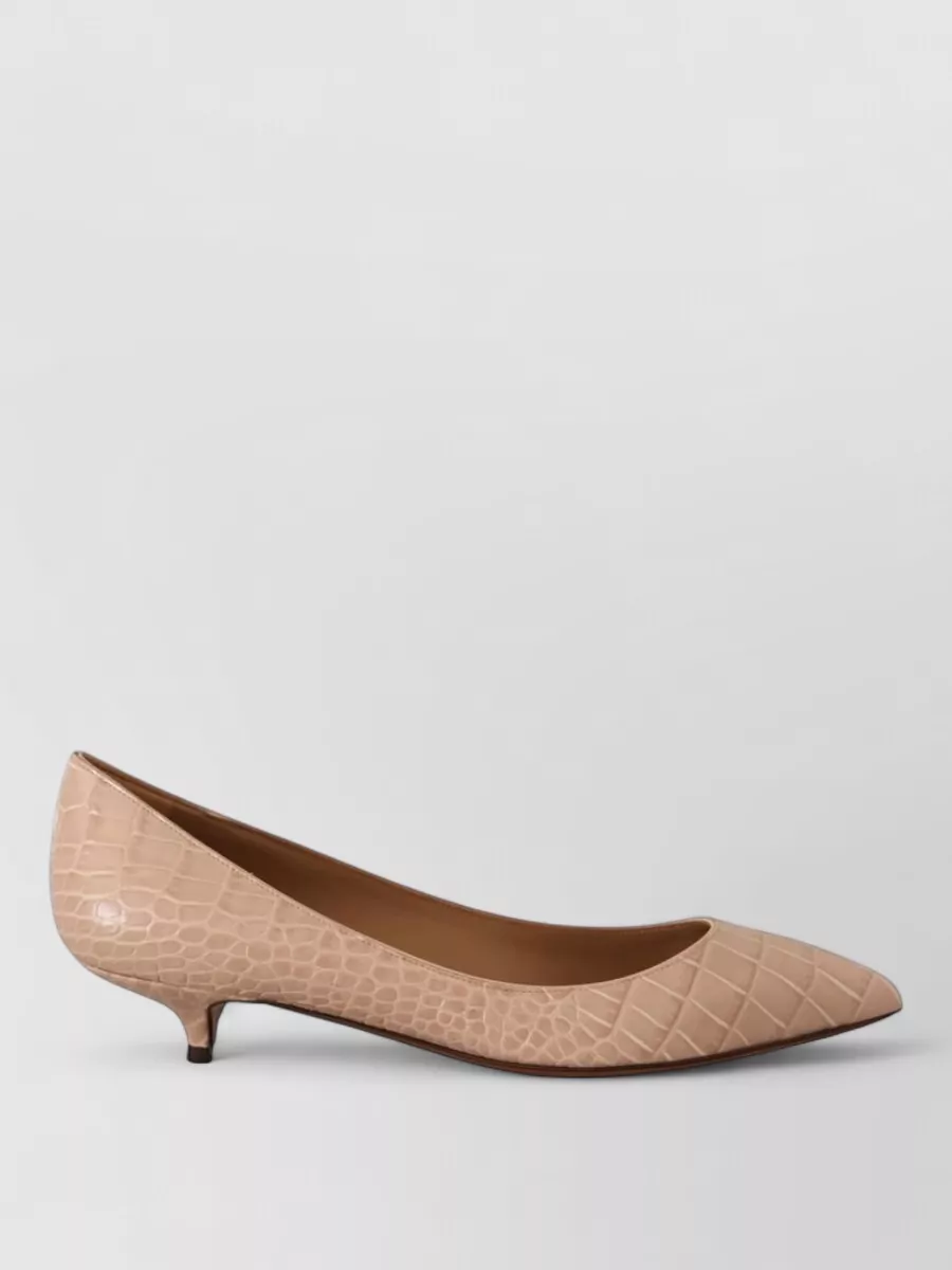 Dolce&Gabbana Leather Platform Ballerina Shoes