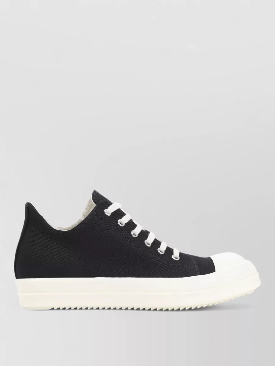 Rick Owens Drkshdw Low Top Sneakers Round Toe Rubber Sole
