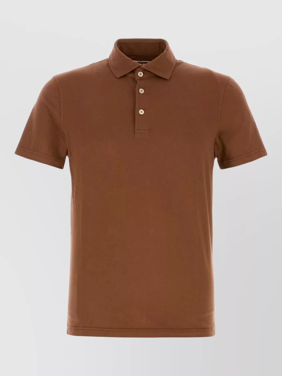 Fedeli stretch cotton polo shirt