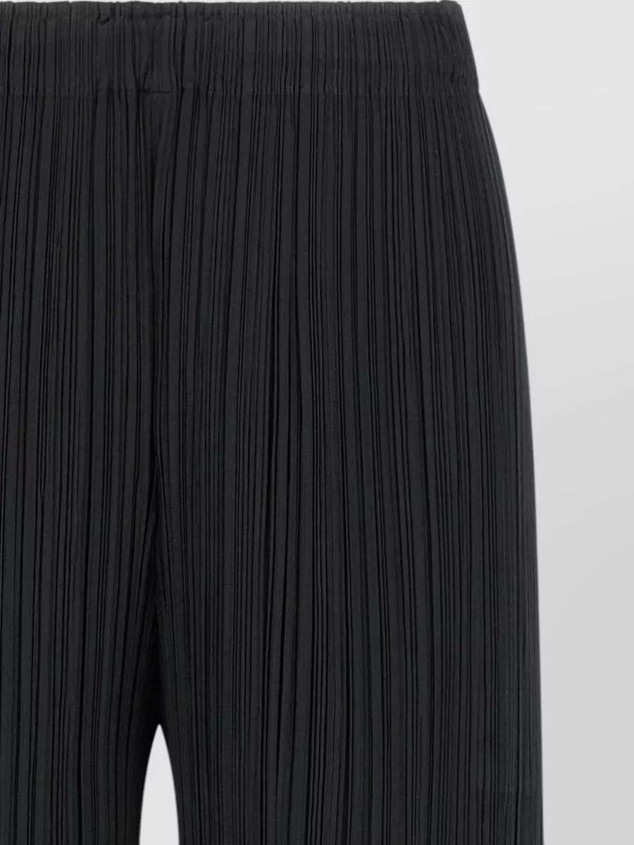 Pleats Please Issey Miyake Pleated Wide-Leg Trousers