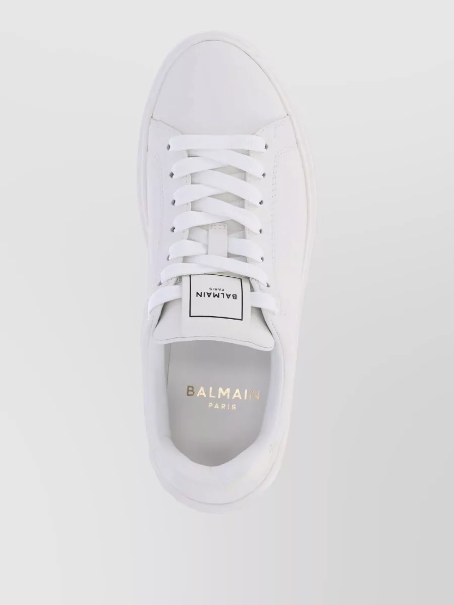 Balmain Leather Low-Top Sneakers