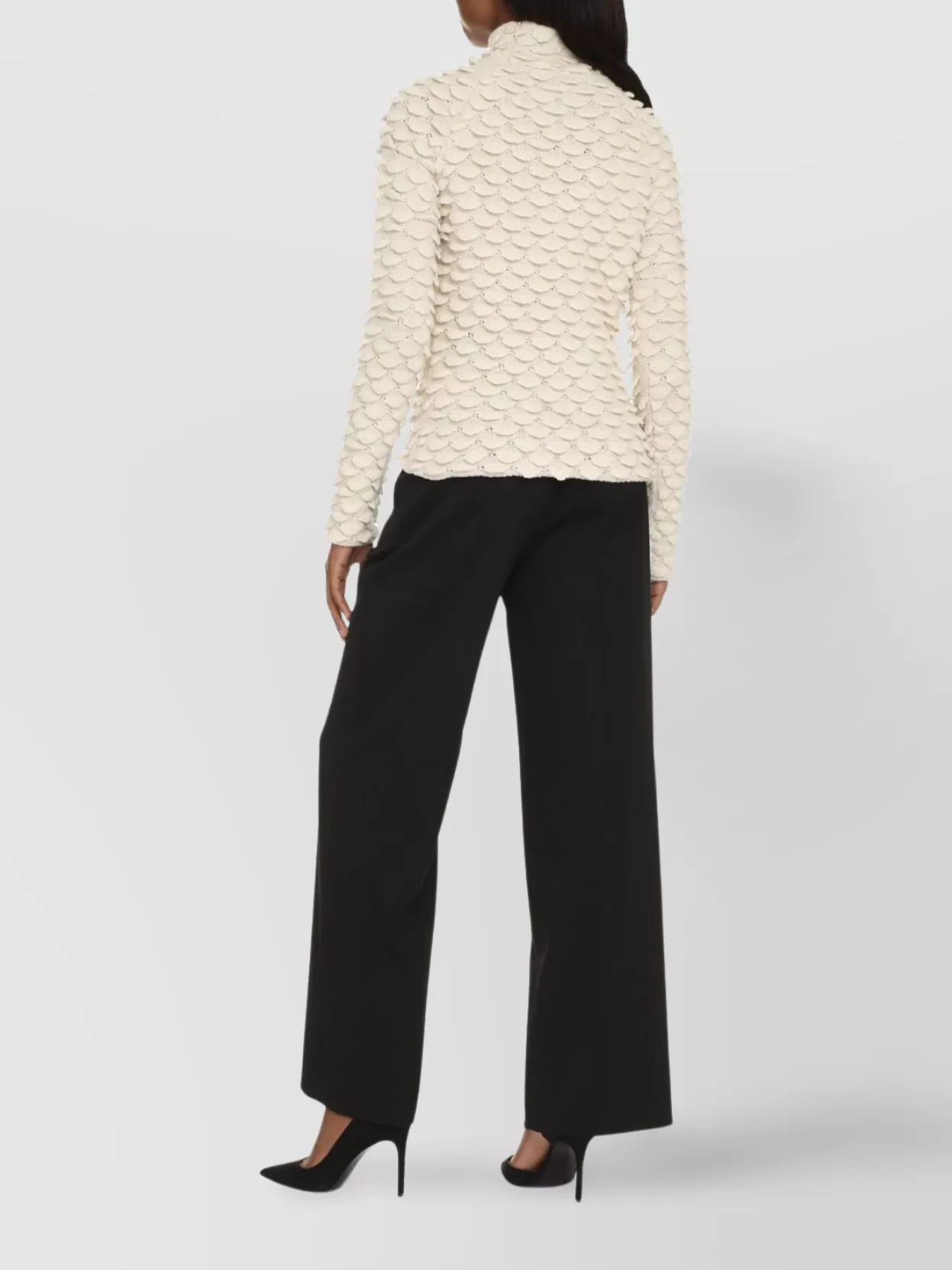 Bottega Veneta Knit Turtleneck Sweater With Fish Scale Design
