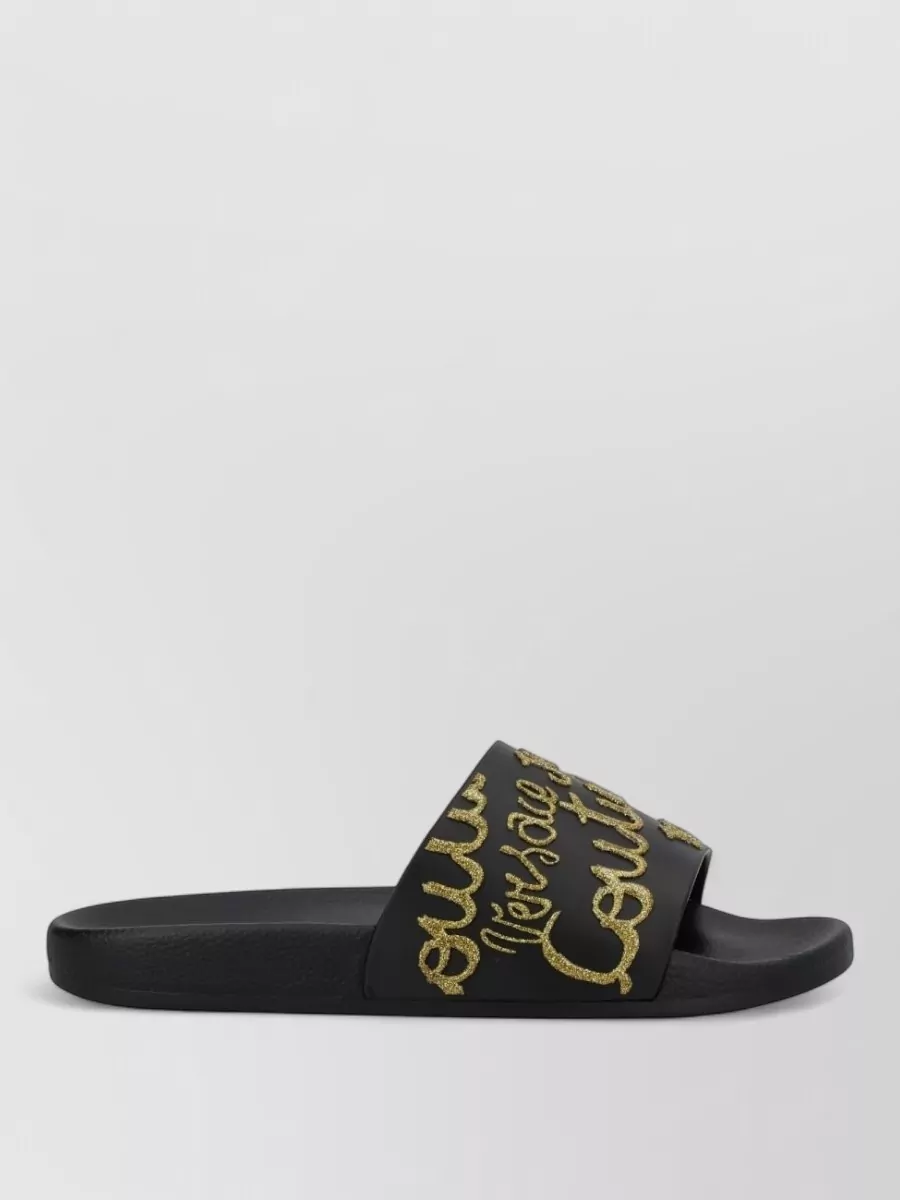 Versace Jeans Couture Logo-Print Slides