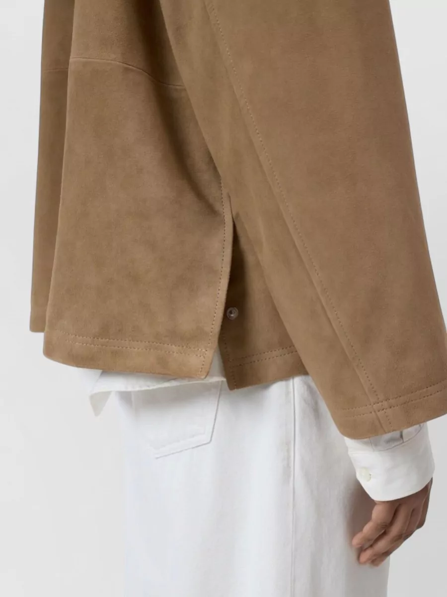 Closed Suede Leather Single Breasted Coat