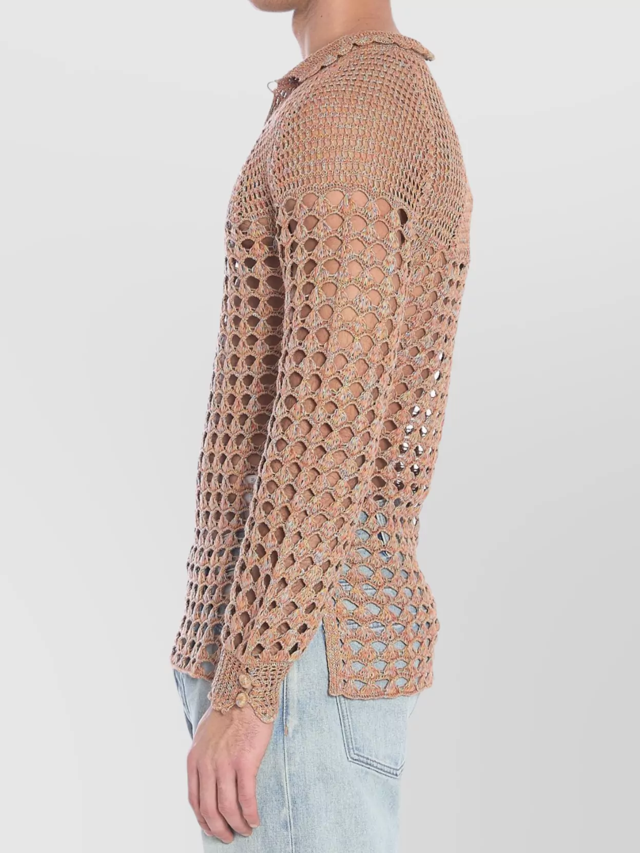 Valentino Garavani Buttoned Collar Knit Shirt