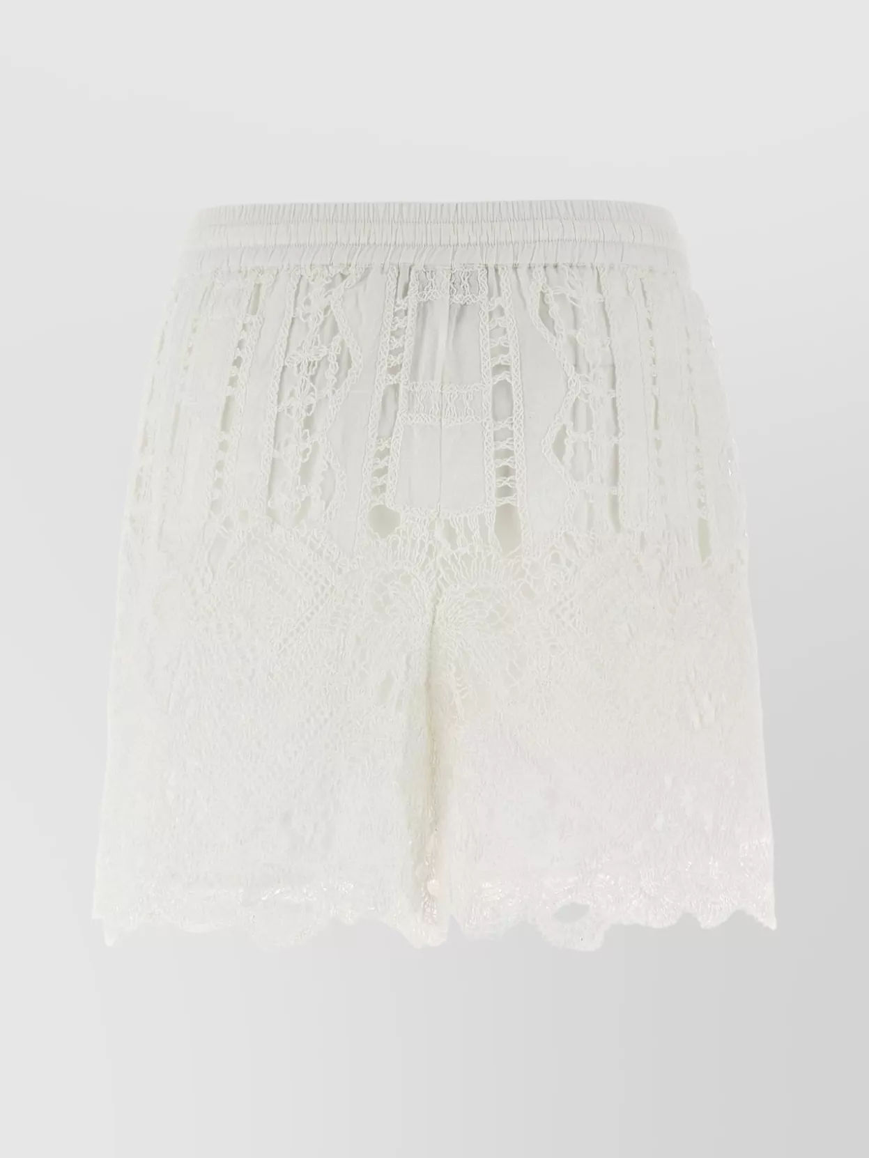 Pinko White Lace Design Serenata Rap Shorts