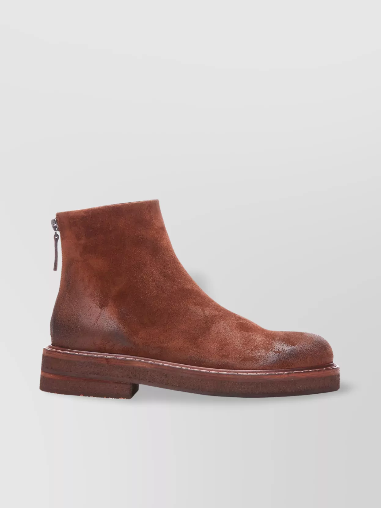 Marsell Chunky Heel Suede Ankle Boots