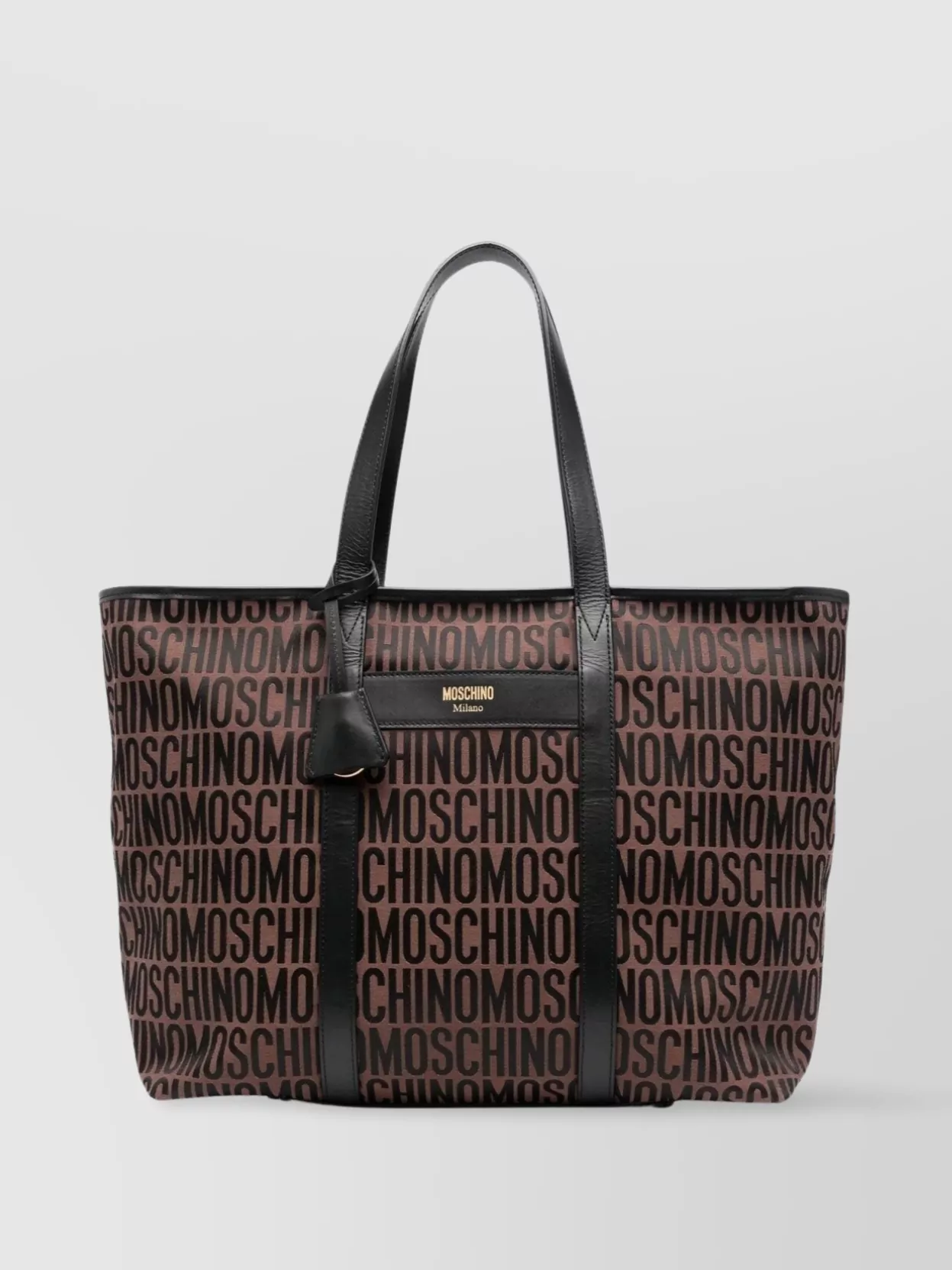 Moschino Logo-print Tote Bag In Black
