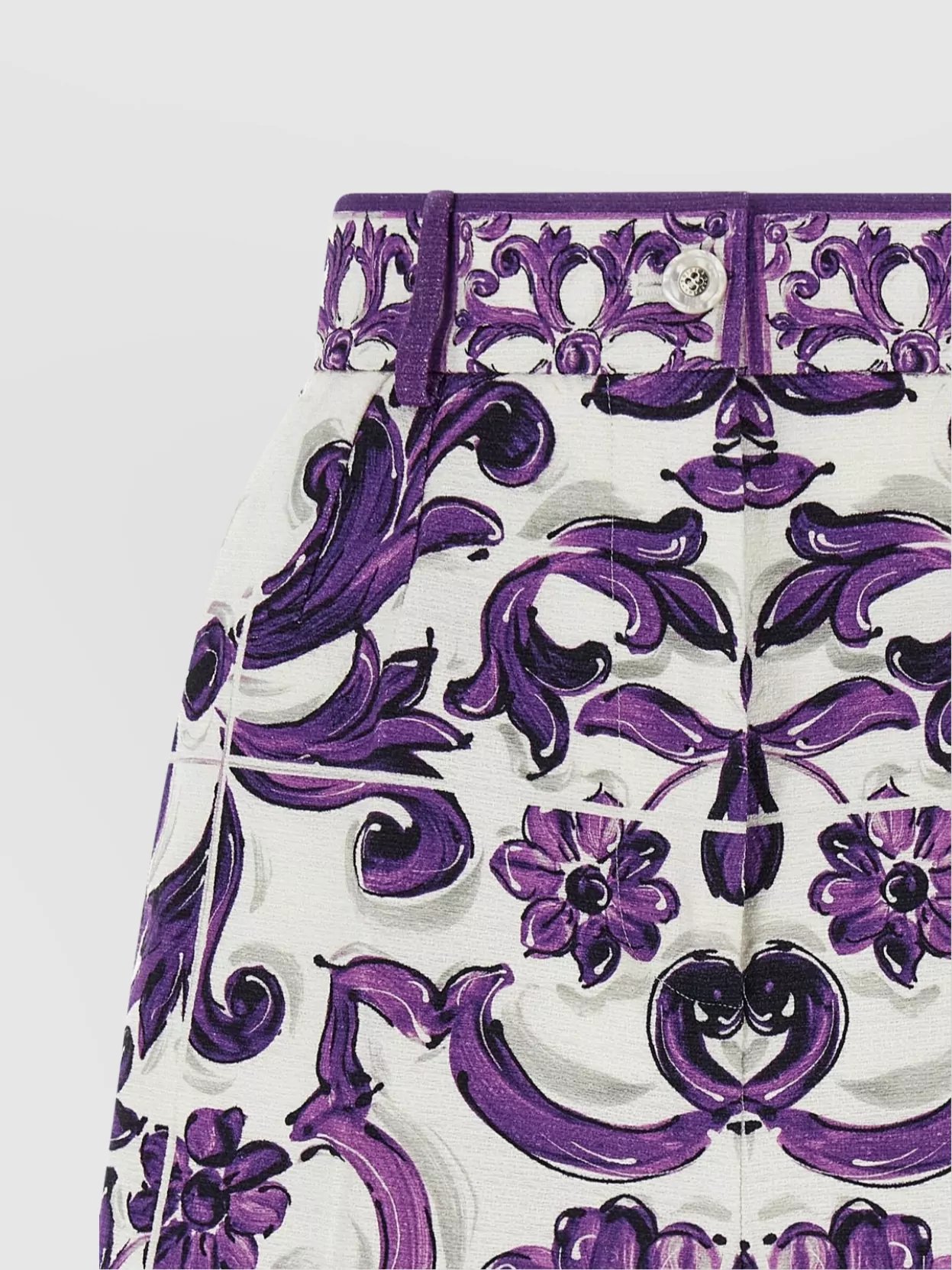 Dolce & Gabbana 'maiolica' Print Bermuda Shorts In Purple