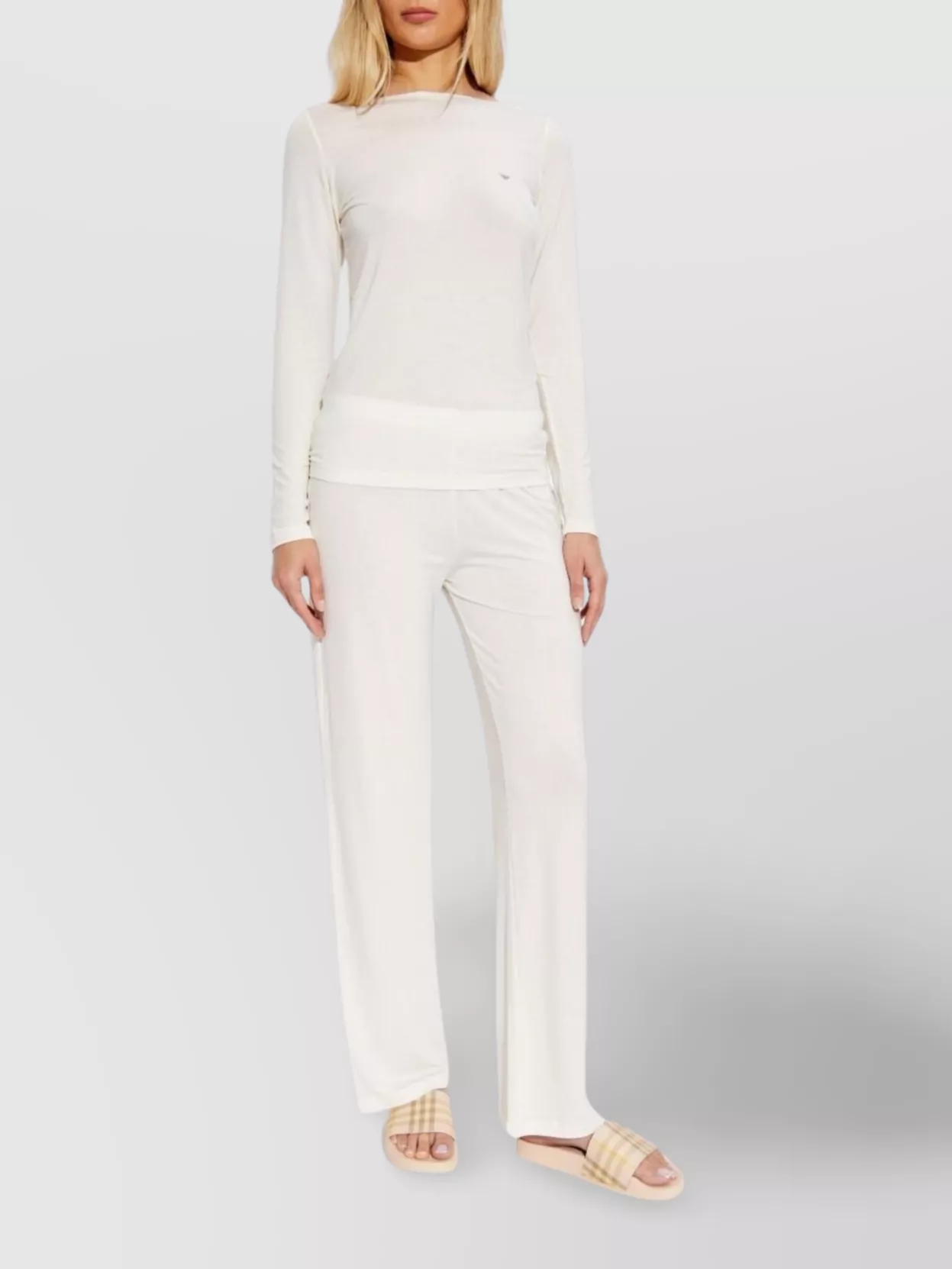 Emporio Armani Silk Long Sleeve Pajama Set