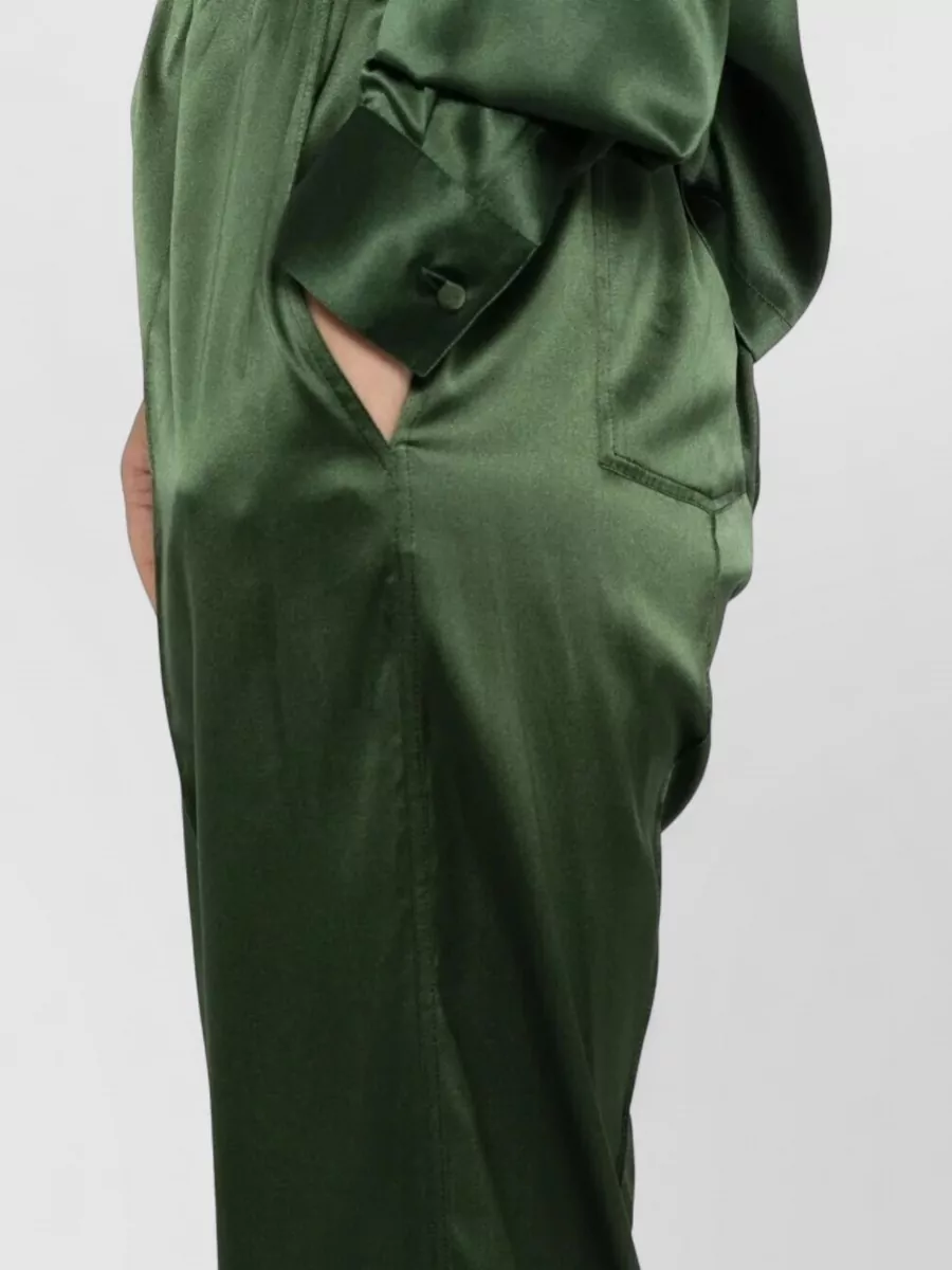 Tom Ford Silk Satin Relaxed Pajama Trousers Pockets