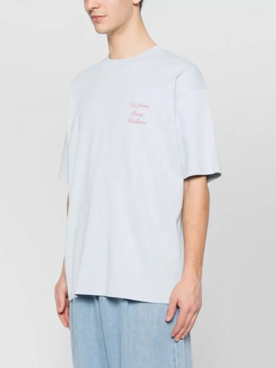 Drôle De Monsieur Calligraphy Slogan Oversized Graphic Print Tshirt