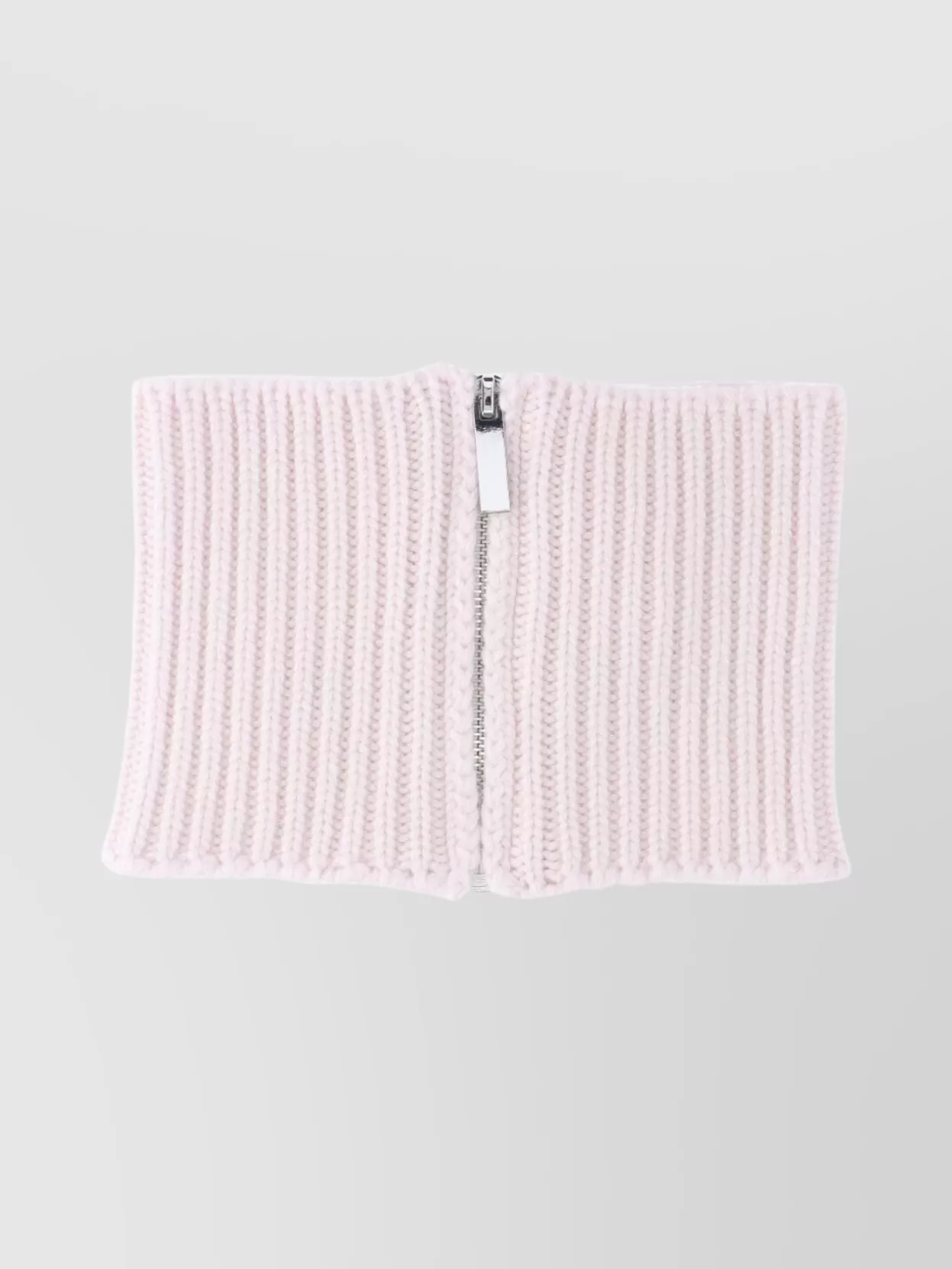 Sa Su Phi Ribbed-knit Zip-fastening Neckwarmer Scarf In Pink